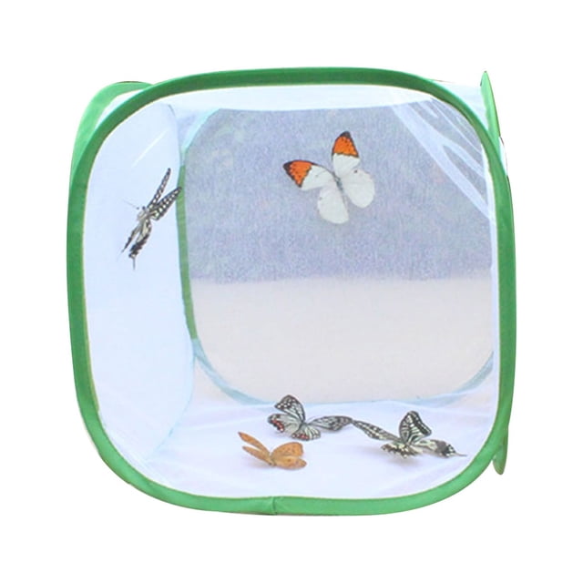 Trayknick Breeding Box Wear Resistant Collapsible Mesh Fabric Giant Outdoor Butterfly Mesh Cage for Butterfly