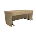 thumbnail image 1 of TCpop-OB-fit-72x30x30-TaupeP13 1.95 lbs Open Back Polyester Poplin Fitted Tablecloth, Taupe, 1 of 1
