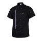 thumbnail image 5 of Mujeres Hombres Chaqueta de Chef Abrigo Cocina Cocina de manga corta Ropa de trabajo Restaurante - Negro Sunnimix uniforme de chaqueta de chef, 5 of 8