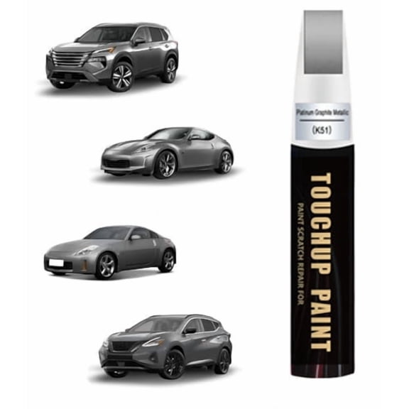 K51 Platinum Graphite Metallic Touch Up Paint for Nissan Car Paint Pen Scratch Repair Remover Pen Kit Exact Color Match Quick Easy Fix Auto Vehicle Chips and Automotive Nicks Scuff