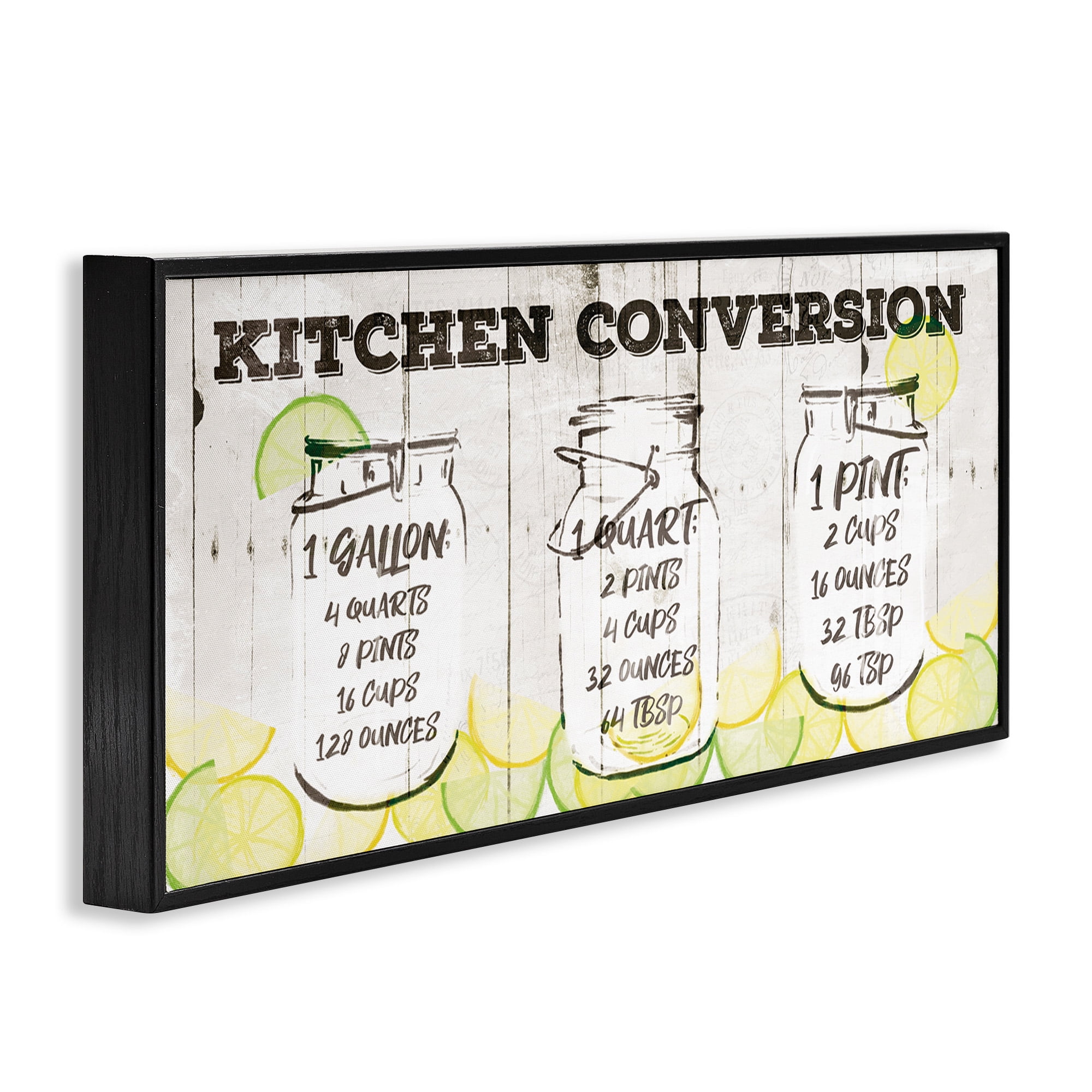 Stupell Industries Kitchen Conversion Summer Jars Food & Beverage Painting Black Framed Art Print Wall Art, 30 x 13