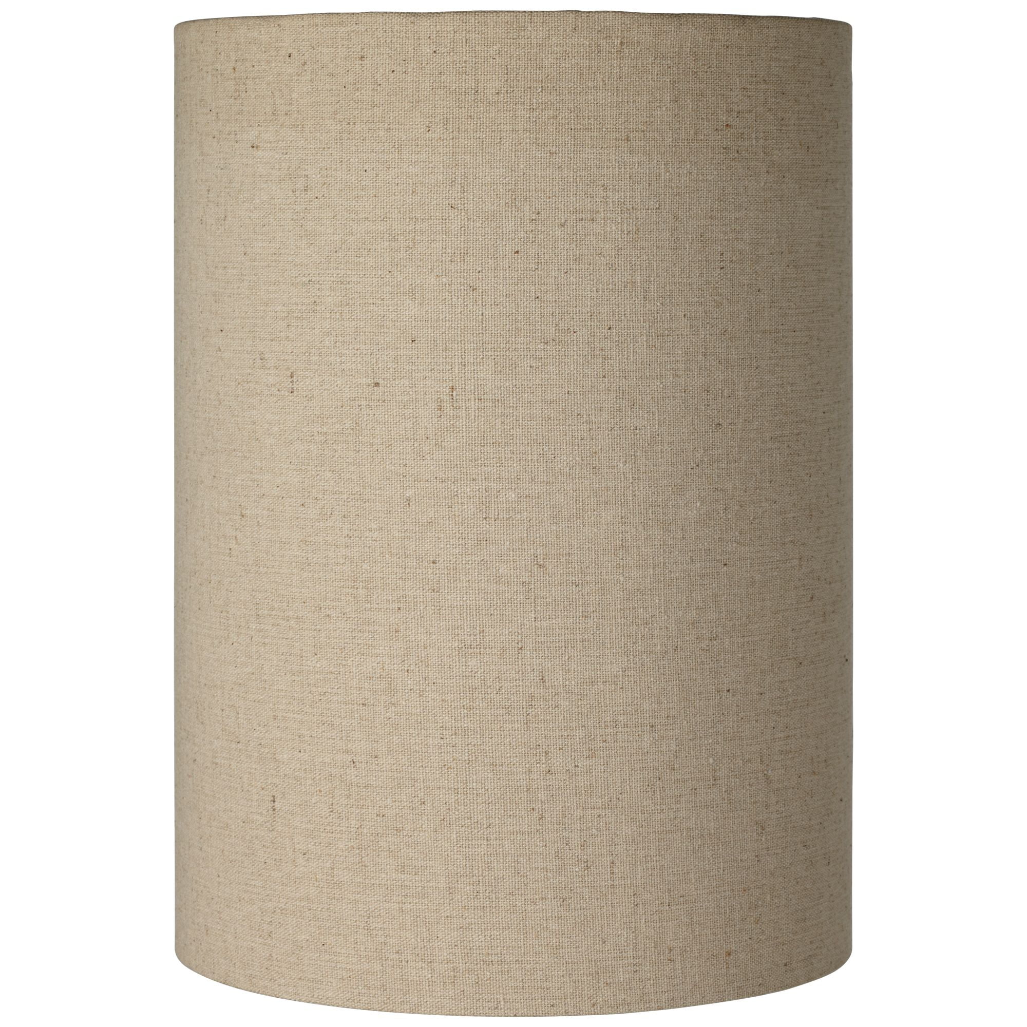 Brentwood Cotton Blend Tan Small Cylinder Lamp Shade 8' Top x 8' Bottom x 11' High (Spider) Replacement with Harp and Finial