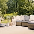 thumbnail image 4 of Safavieh Courtyard Elija Botanical Indoor/Outdoor Area Rug, Natural/Blue, 8' x 11', 4 of 10