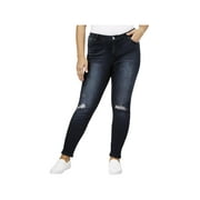 Celebrity Pink Jeans Womens Plus Bianca Distressed Mid-Rise Girlfriend Jeans