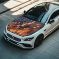 thumbnail image 3 of Uorisanigo Car Cover American Flag Flaming Eagle Comfortable Portable Hood Covers for Cars Washable Car Bonnet Banner for Most Automotive Sedans Trucks Pickup SUVs, 3 of 7