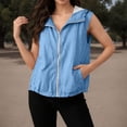 thumbnail image 2 of FUZHIQ Women's Zip Up Vest with Pocekts Lightweight Softshell Sleeveless Jacket Hiking Travel Golf Running Vests for Women,XL, 2 of 9