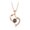 Rose Gold, variant on Necklaces for Women 2026 Fashion Heart Shape Projection of 100 Languages I Love You Pendant Necklace Jewelry Gift