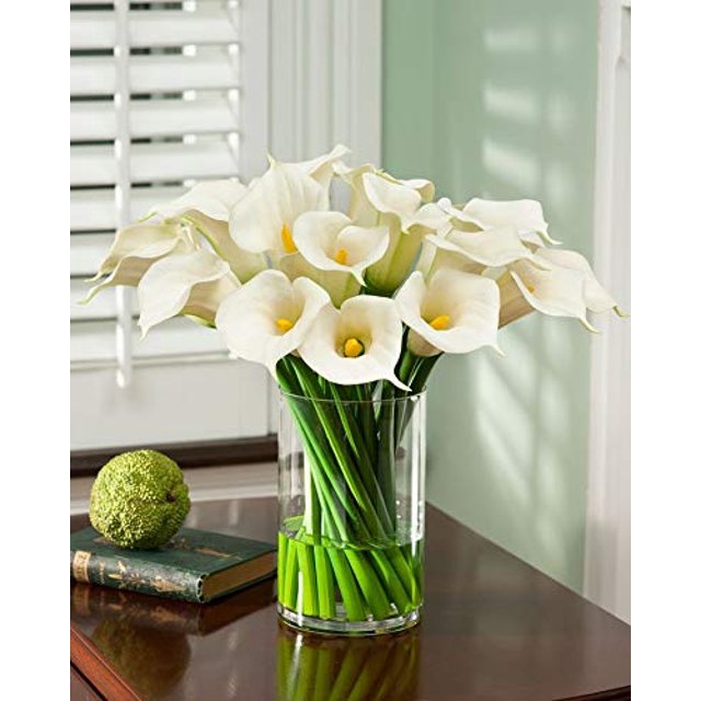 Myshome 20pcs CALLA CALLA FLORES DE LILY WHITE PARA DIY Centres de ramas para bodas nupciales Decoración del hogar (blanco) Veryhome Ver descripción