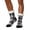 Black, variant on Men's Slipper Socks, Argyle Pattern Fleece Lined Crew Socks, Two Tone Cozy Casual Home Socks, Everyday Versatile Fall Winter Lounge Socks