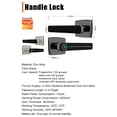thumbnail image 3 of Empreinte Digitale Smart Porte Lock avec Poignée 4 en 1 Entrée Sans Clé Tuya Application Clé Codes d'Identification Smart Boutons pour Porte d'Entrée Chambre Appartement Hôtel Noir, 3 of 9