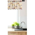 thumbnail image 2 of Ambesonne Bird Print Valance Pack of 2, Tender Cranes and Reeds, 42"X18", Champagne Multicolor, 2 of 3