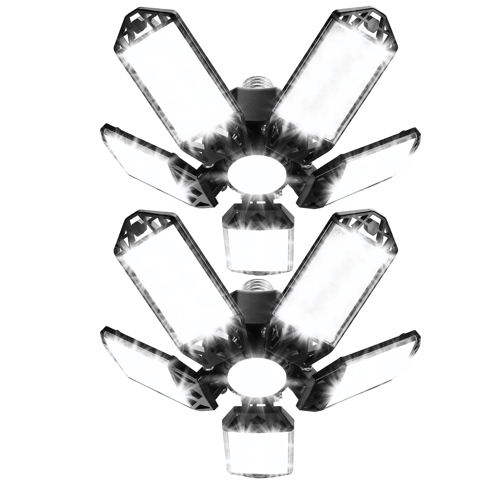 2 Pack LED Garage Lights, 160W 18000LM 6500K Deformable LED Garage