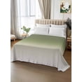 thumbnail image 3 of Full Size Flat Sheet Only, Sage Green Ombre Soft Brushed Microfiber Bed Sheets, Farmhouse Sage Green Ombre Hotel Quality Breathable Bedding Top Sheet, Easy Care, 66"x102", 3 of 9