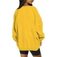 thumbnail image 4 of ORUYROP Chandails en Molleton Surdimensionnés pour Femmes Manches Longues Col Rond Chandail Décontracté Ample Couleur Unie Polaire Tops Pulls, 4 of 7
