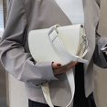 thumbnail image 2 of Retro Solid Color Saddle Bag High Quality Leather Shoulder Bags for Women 2023 New Simple Ladies Crossbody Bag Designer Handbags, 2 of 5
