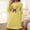Yellow, variant on FDGIU Women's Christmas Nightgown Long Sleeve - Cute Graphic Print Loose Crewneck T-Shirt Dress, Holiday Sleepwear & House Coat