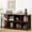 Brown, variant on 6 Cube Storage Organizer Bookshelf, Industrial Horizontal Bookcase, Accent Cubby Shelf, Media Console Table for Living Room, Home Office, 13.6" D x 47.2" W x 30.9" H, Black