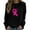 Black, variant on jsaierl Womens Strong Breast Cancer Sweatshirt Pink Ribbon Print Tops Long Sleeve Graphic Sweatshirt Crewneck Pink Sweatshirt October Workout Tops Pullover Sweatshirts for Teen Girls