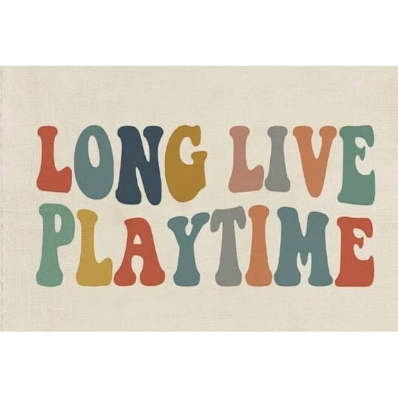 Playroom Wall Art Decor Long Live Playtime Boho Poster  Toddler Boy Girl Room Kids Nursery Playroom poster