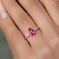 thumbnail image 4 of Gem Stone King 925 Silver and 10K Yellow Gold Pure Pink Mystic Topaz and White Lab Grown Diamond Engagement Ring for Women | 2.45 Cttw | Pear Shape 10X7MM | Gemstone November Birthstone | Size 6, 4 of 6