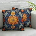 thumbnail image 3 of COMIO  Persian Throw Pillow Cover, Vintage Boho Pillow Cover Ethnic Square Pillowcase for Decorate Home Bed Sofa, Blue Orange Decorative Pillow Cases, 3 of 5