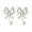 White, variant on Pack of 2 Vintage Cast Iron Bows Hooks for Elegant Wall Decor Storage in Bedroom Bathroom