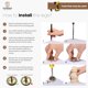 thumbnail image 5 of Juego de patas de madera para muebles TCHOSUZ de 4 pulgadas con 4 tornillos M8, 5 of 7