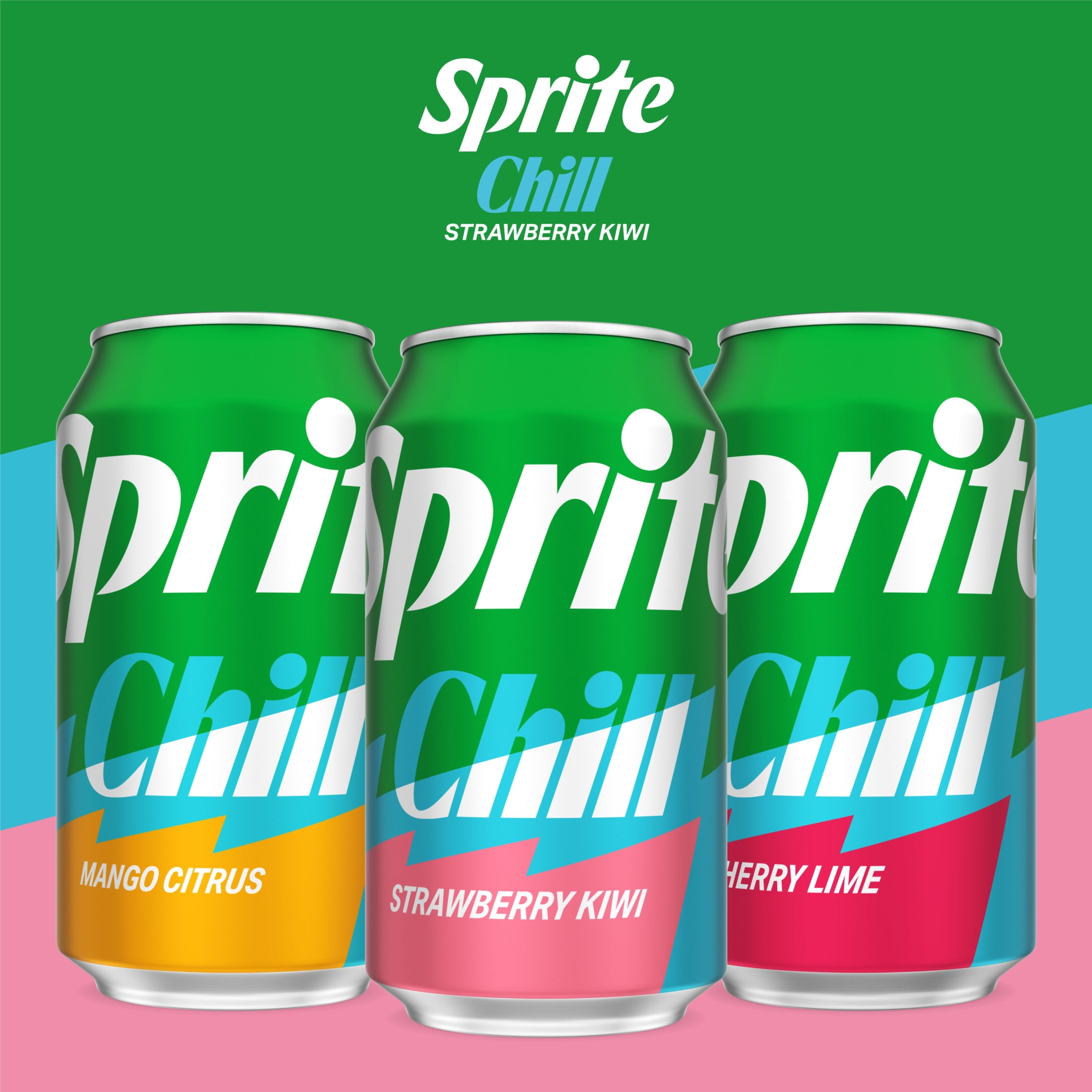 Sprite Chill Strawberry Kiwi Caffeine Free Soda Pop Fridge Pack Cans, 12 fl oz, 12 Pack