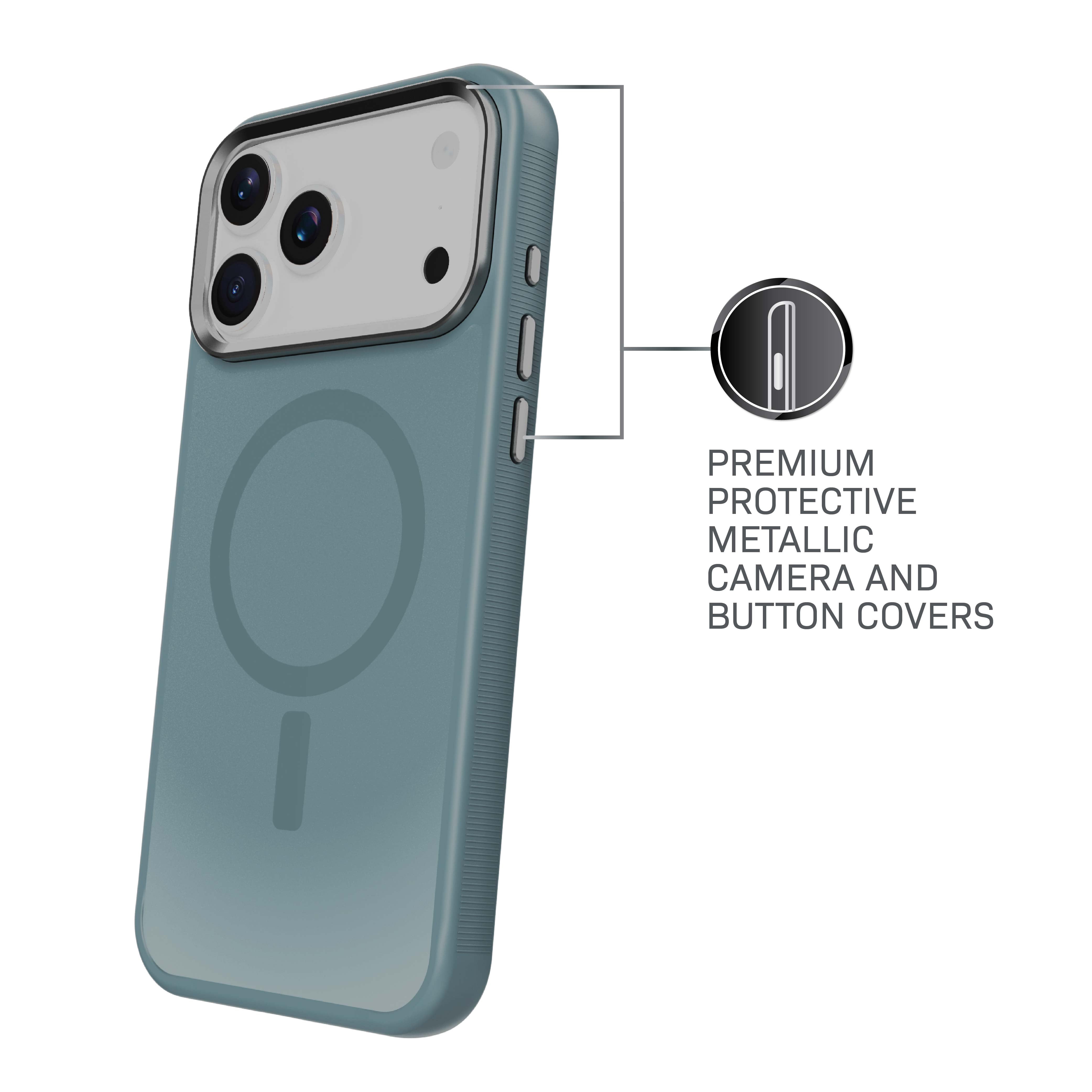 Body Glove Reflector Phone Case for iPhone 18 Pro Max / 17 Pro Max, MagSafe Compatible - Metallic Gray