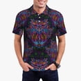 thumbnail image 2 of Salouo Paisley And Owls for Men's Short Sleeve Polo Shirts,Polo Shirts for Men Performance Short Sleeve Golf Shirt Athletic Casual Collared T-Shirt-X-Large, 2 of 8