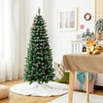 thumbnail image 3 of Gymax 5 FT Pre-lit Hinged Christmas Tree Artificial Pencil Xmas Tree w/ LED Lights, 3 of 10