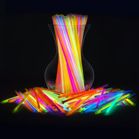 Grow Stick - 100 Count Bulk Assorted Glow Sticks in 5 Vibrant Shades (Pink, Green, Blue, Yellow, Orange), 8 Inches | Last 8 - 10 Hours | Safe, Non Toxic, Waterproof Bracelets Party Pack by PartySticks