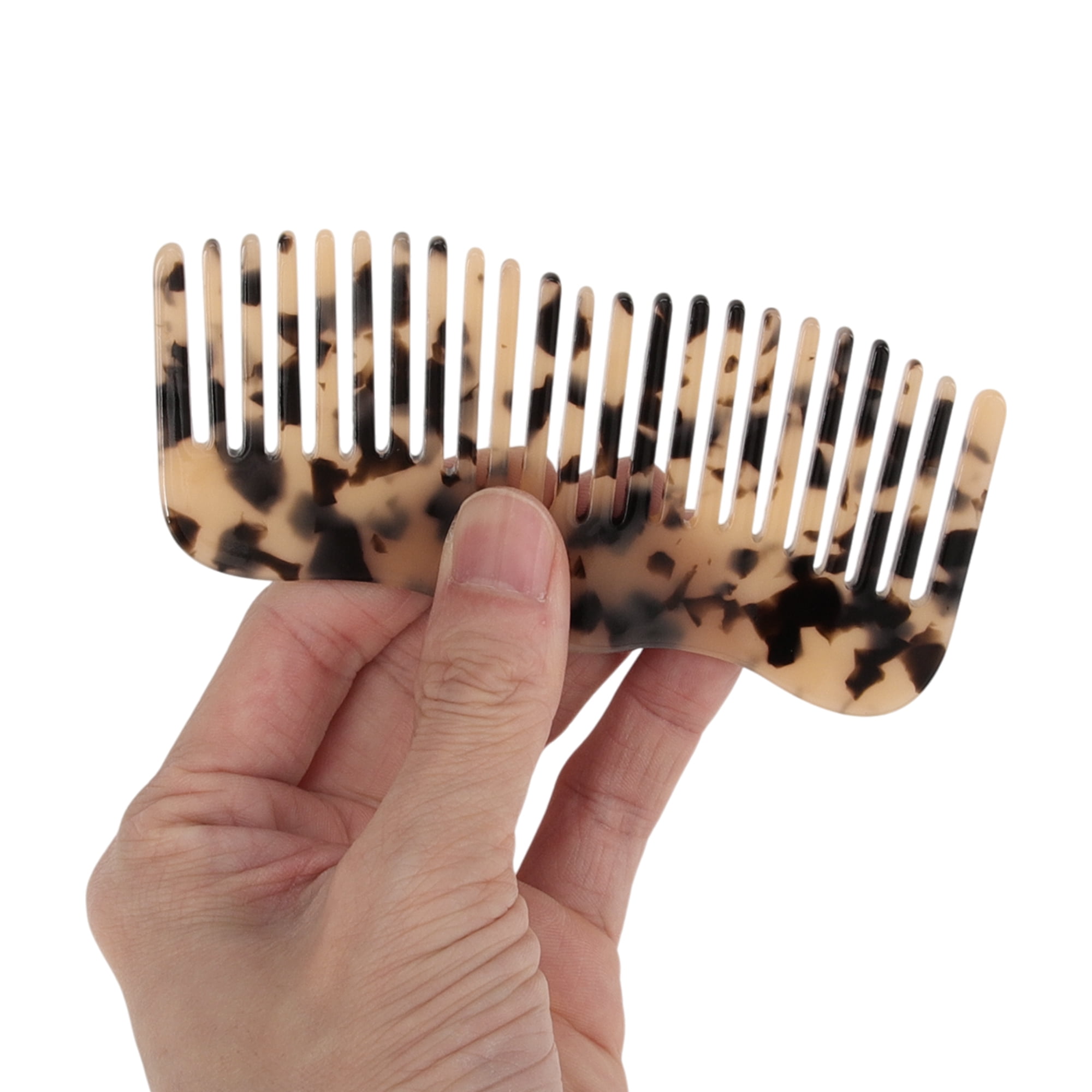 Unique Bargains 1 Pc Irregular Simplicity Hair Comb for All Hair Types Styles Light Brown