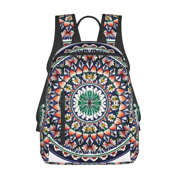 Easygdp Colorful With Blue Oriental para Easygdp Yak - Mochila Casual Ligera y Resistente para Viaje y Senderismo para Hombres y Mujeres