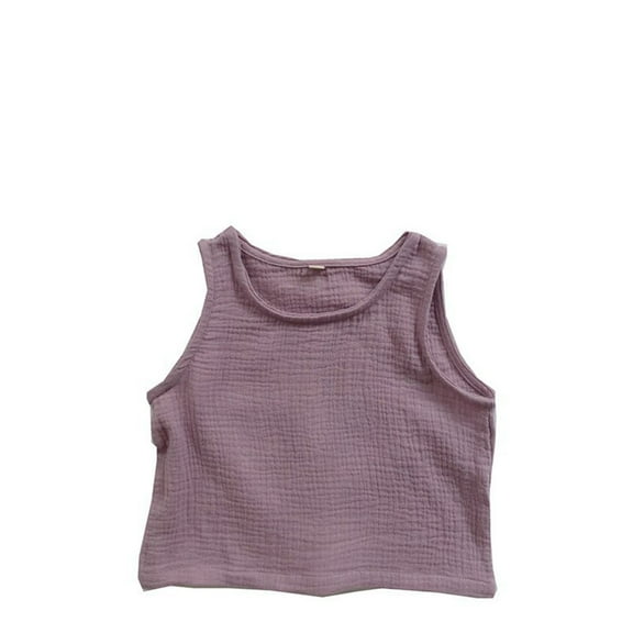 Coerni Boys Girls Toddler Sleeveless Tank Top Soft Cotton Summer Vest Tops, Casual Crewneck Undershirt Baby Solid Color Shirts