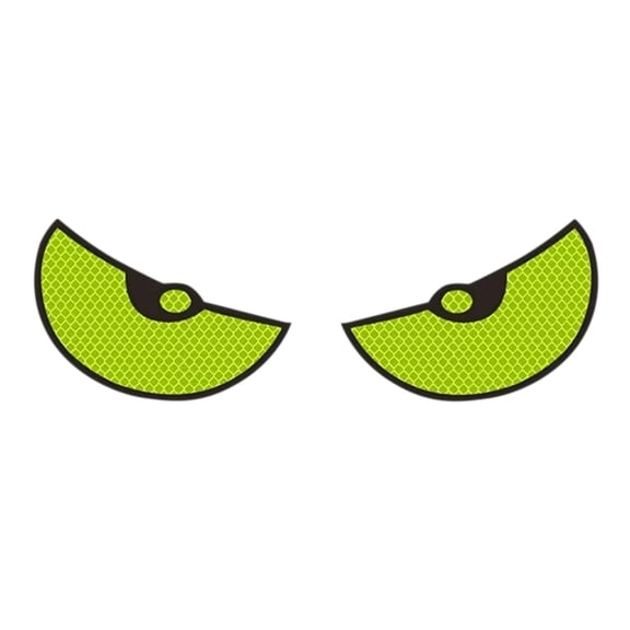 Kyusrd Reflective Car Stickers Devil's Eye Car Stickers Reflective Decorative Car Stickers Car Window Car Rear Personalized Stickers Two-piece Set,Green