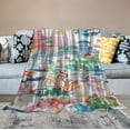 thumbnail image 2 of Nawypu  Soft Blanket Throw Blanket - Chinoiserie Colorful Pagodas and Trees, 2 of 6