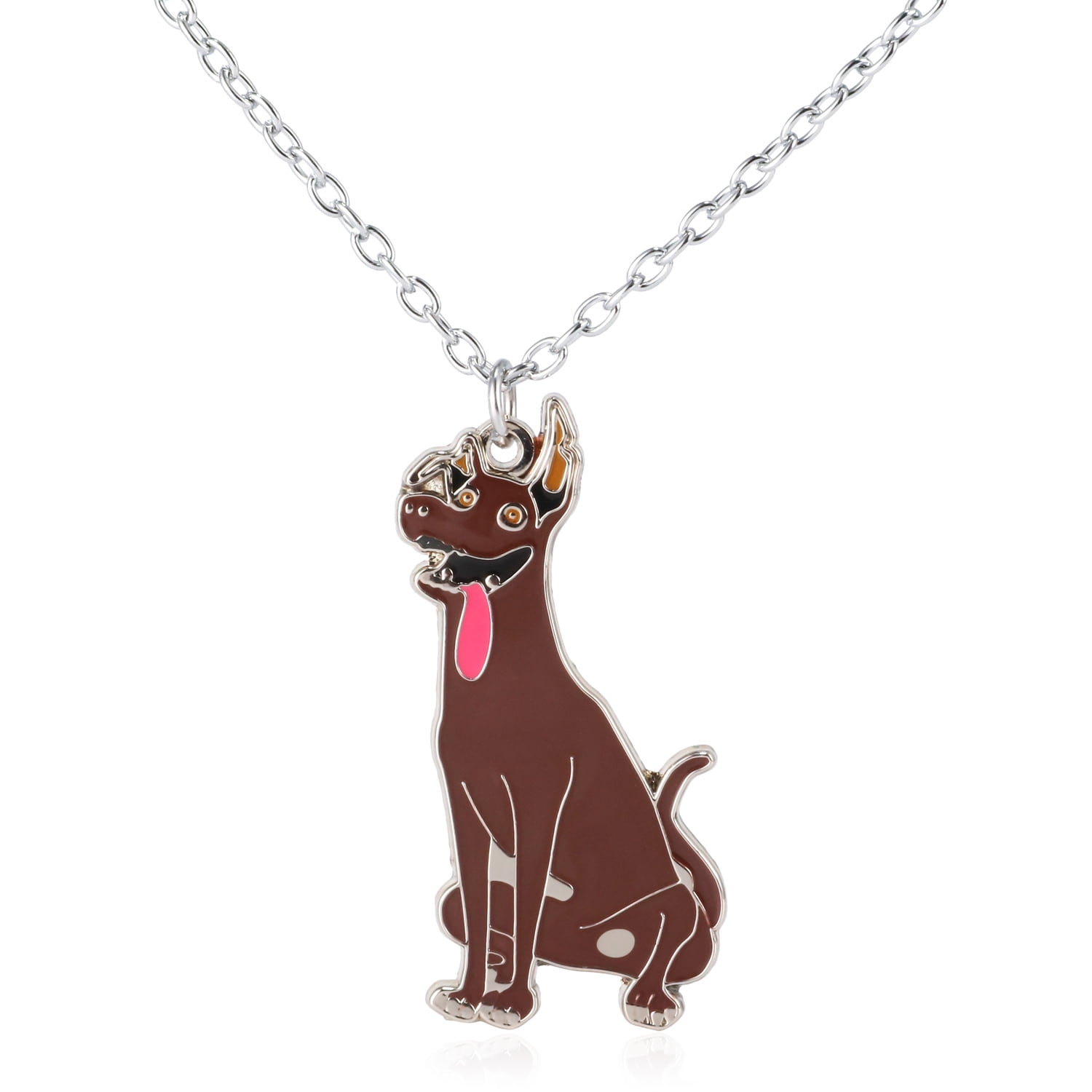 Dachshund Floral Dog Guitar Pick Necklace Unique Custom Fashion Pet Card Keychain
