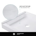 thumbnail image 4 of Fine Fixtures Single Threshold Acrylic Shower Base - Non-Slip Textured Surface Shower Floor Pan 60 X 30 - Right Hand Drain, 4 of 8