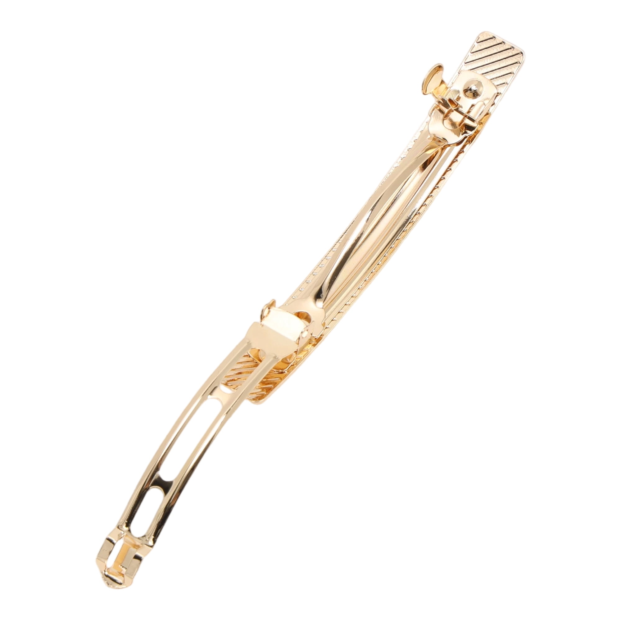 Unique Bargains Grace Polished Square Hair Barrettes Fashionable Hairstyles Gold Tone