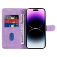 thumbnail image 6 of Compatible with iPhone 13 Pro Wallet Case, Protective Vintage Premium PU Leather Flip with Card Holders Kickstand & Wrist Strap Folio Case Cover for Men Women for iPhone 13 Pro, Purple, 6 of 10