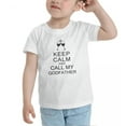 thumbnail image 3 of Keep Calm Call Godfather Cute Toddler T-Shirts for Boys Girls (White, Youth S), 3 of 5