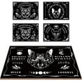 thumbnail image 4 of Black Cat Spirit Board Moon Pendulum Board Kit Talking Boards with Planchette Wood Dowsing Divination Metaphysical Message Board for Hunting Stuff 11.8 x 8.3Inch Black, 4 of 6