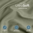 thumbnail image 4 of Bare Home Luxury Duvet Cover and Sham Set - Premium 1800 Collection - Ultra-Soft - Queen, Sage, 3-Pieces, 4 of 10