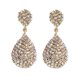 thumbnail image 1 of Pendientes de lágrima para mujer con circonita bohemia arcoíris Pendientes de botón colgantes para adolescentes Pendientes llamativos para novias Pendientes de cristal con pedrería Regalos de joyería, 1 of 8