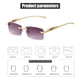 thumbnail image 4 of Gafas de Sol ADE WU Vintage sin Montura Retro con Marco Dorado y Lentes Grises, 4 of 7