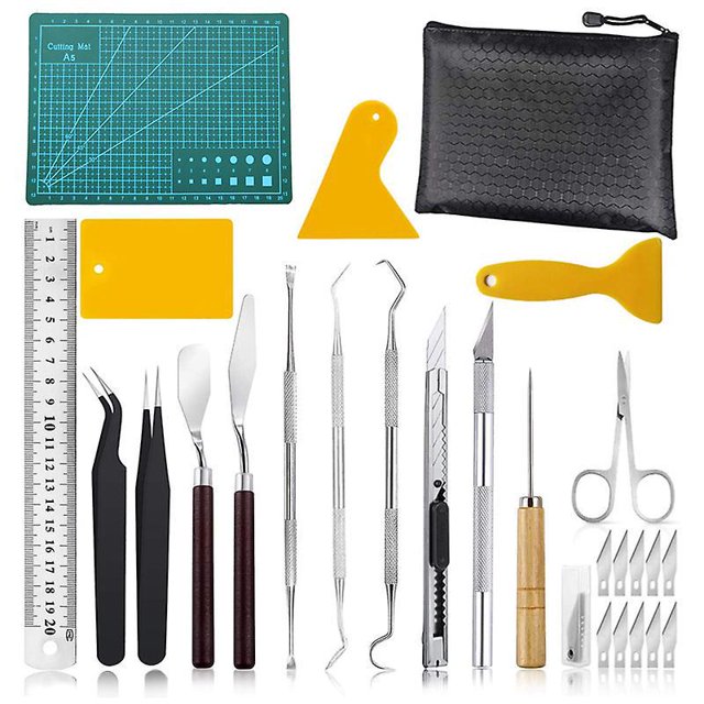 Herramientas de arcilla, herramientas de arcilla polimérica de doble cara, Kit de herramientas para tallar cerámica para manualidades de cerámica, hornear, tallar y moldear