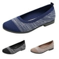 thumbnail image 4 of CPNG Women Walking Shoes Pointed Toe Lightweight Soft Slip On Mesh Flat Shoes Woven Orthopedic Soft Arch Support Breathable Work Office Sneakers, 4 of 8