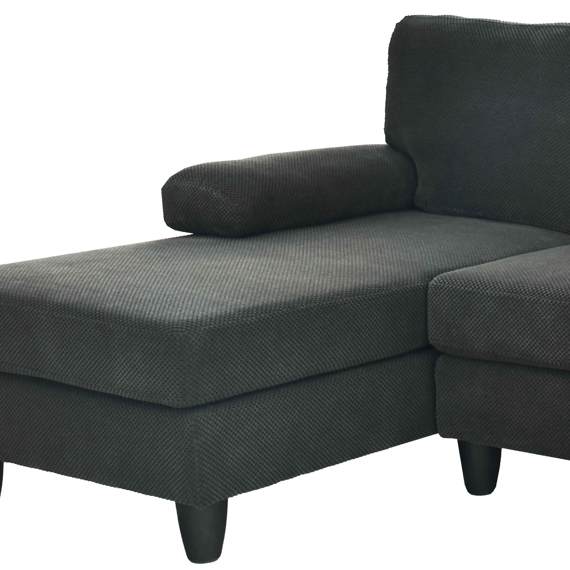 MAYEERTY 104" U‑Shaped Sectional Sofa, Nubby Textured Upholstery Couch with Dual Chaise & Plush Upholstered Armrests, Modern Living Room Furniture