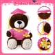 thumbnail image 4 of 2 juegos de juguetes de oso con gorro de graduación, clase de 2025, oso de peluche de peluche de graduación, toga y birrete de graduación de perro animal con tarjeta de felicitación y bolsa para regal, 4 of 5